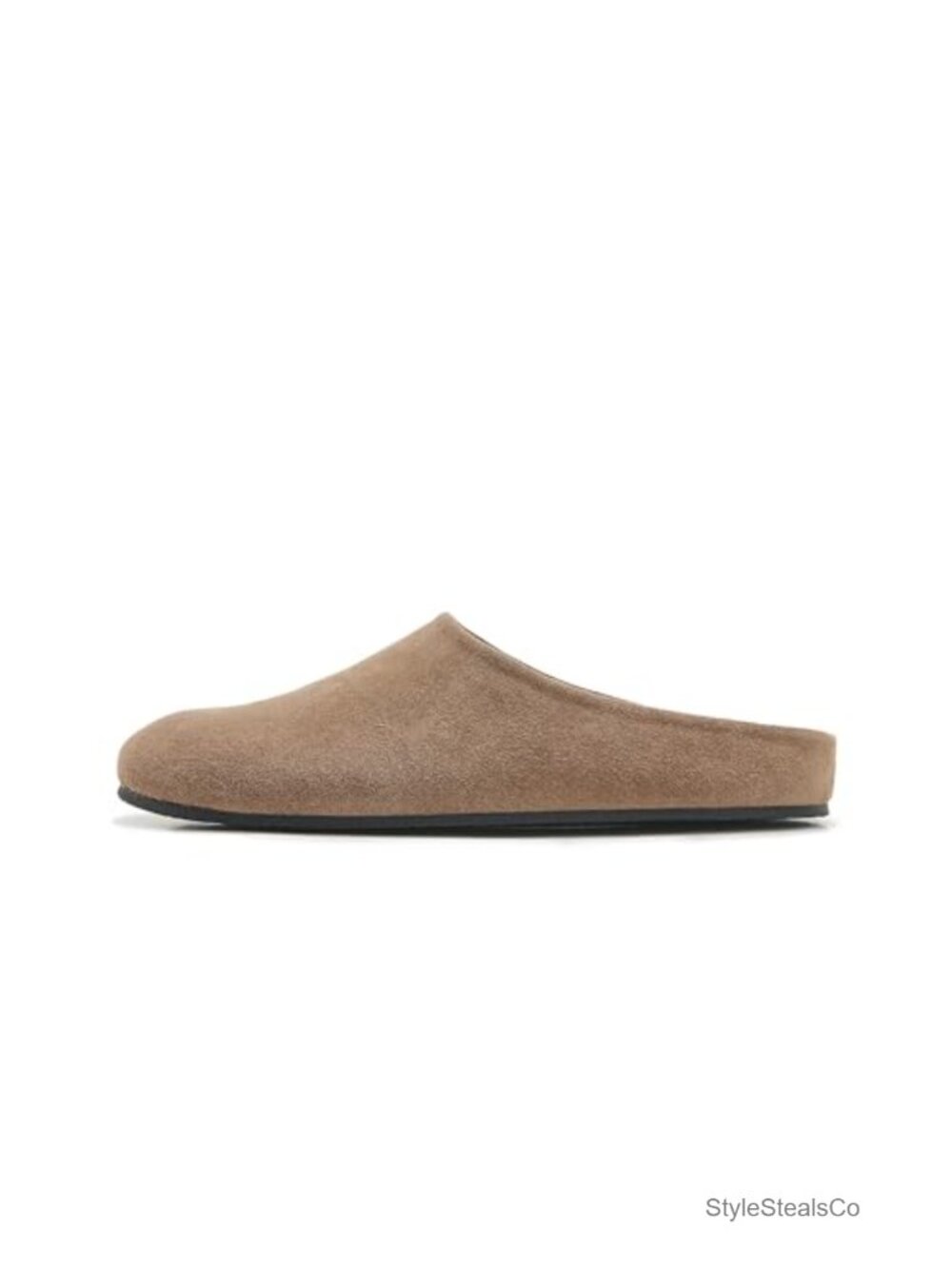 Suede Clogs Round Toe Arch Support Mules Slip-On Casual Shoes